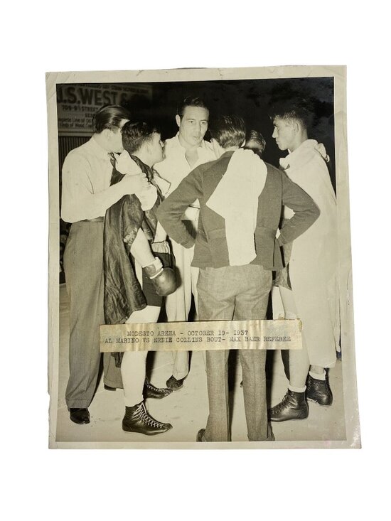 MAX BAER Other - MAX BAER Boxer Referee Photograph World Heavyweight Champion Marino Collins 1920